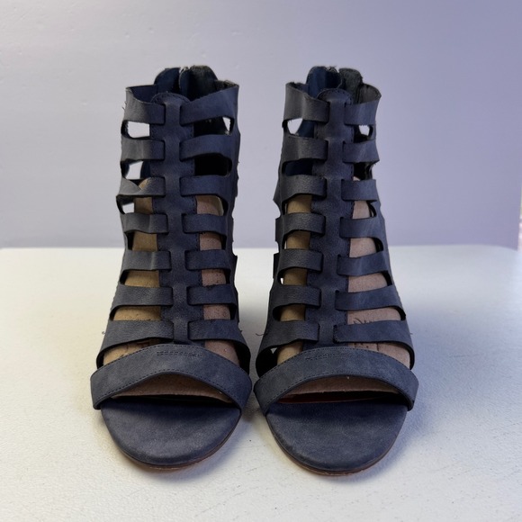 Indigo Rd. Shoes - Indigo Rd Womens 10 Blue Gladiator Block Heel Sandals Cage Strappy Boho